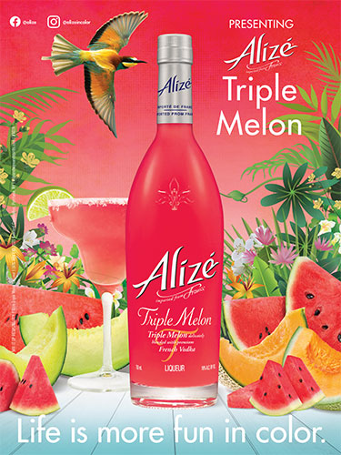 Triple Melon Window Cling 18X24