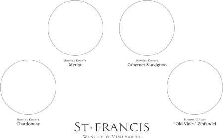 St. Francis Tasting Mat 4 Up