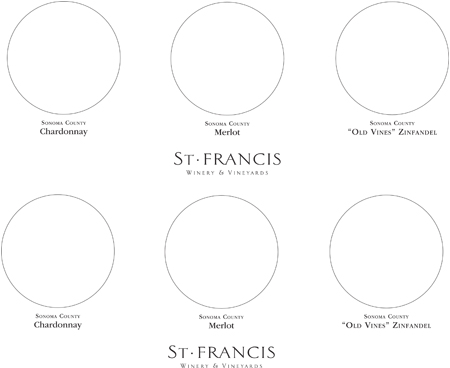 St. Francis Tasting Mat 6 Up