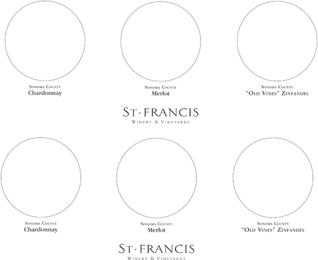 St. Francis Tasting Mat 6 Up