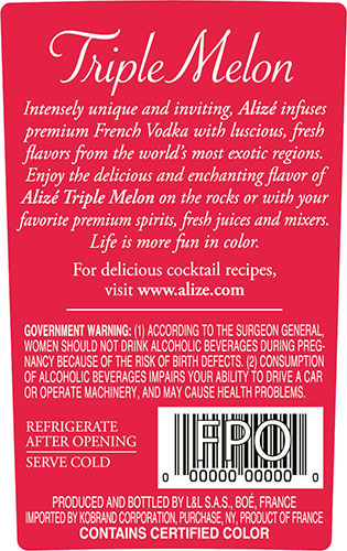 Triple Melon Back Label