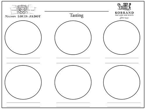 Louis Jadot 6 Glass Blank Placemat