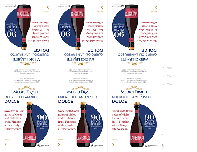 Quercioli Dolce Reggiano Lambrusco DOC Shelf Talker (Editable PDF)