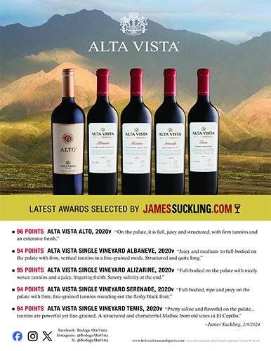 Alta Vista James Suckling Awards Sell Sheet