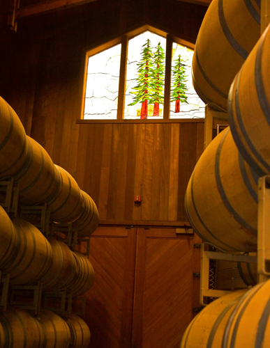 Barrel Room at the Winery