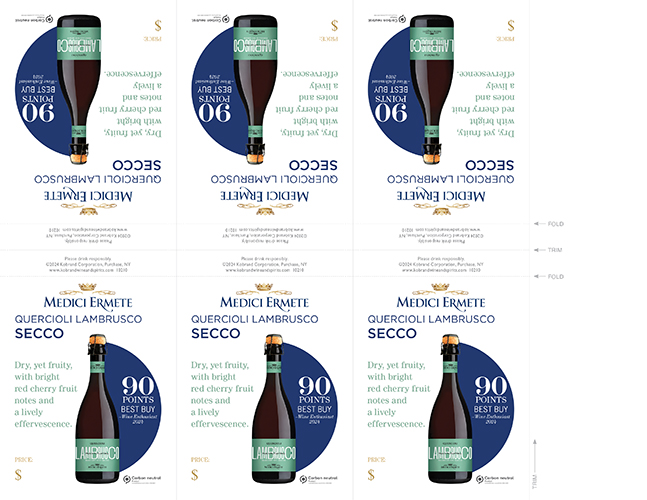 Quercioli Secco Reggiano Lambrusco DOC Shelf Talker (Editable PDF)