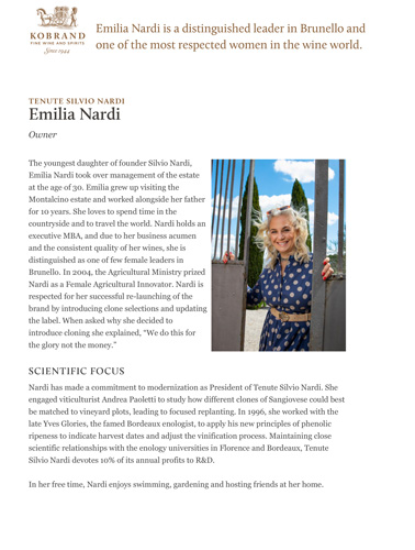 Emilia Nardi, Owner Biography