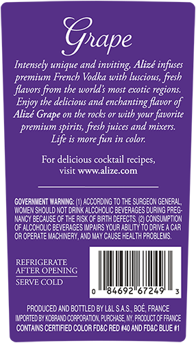 Grape Back Label (1L)