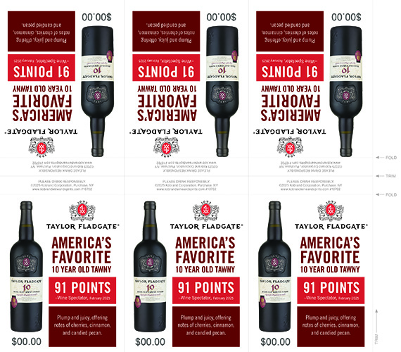 10-Year-Old Tawny Porto Wine Spectator Shelf Talker (Editable PDF) – 91 Points