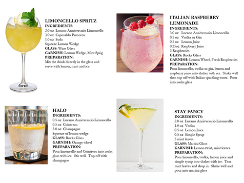 Anniversario Limoncello Cocktail Database