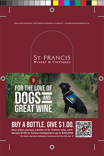 St. Francis For The Love of Dogs & Great Wine Necker
