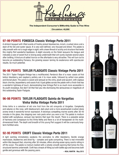 Wine Advocate Fonseca 2011 Vintage Port Reprint