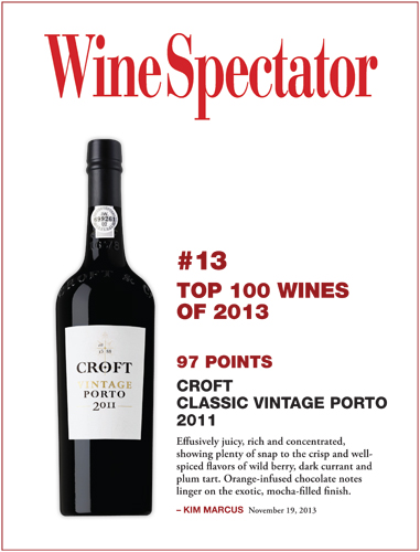 Wine Spectator Croft Classic Vintage Porto 2011 Reprint
