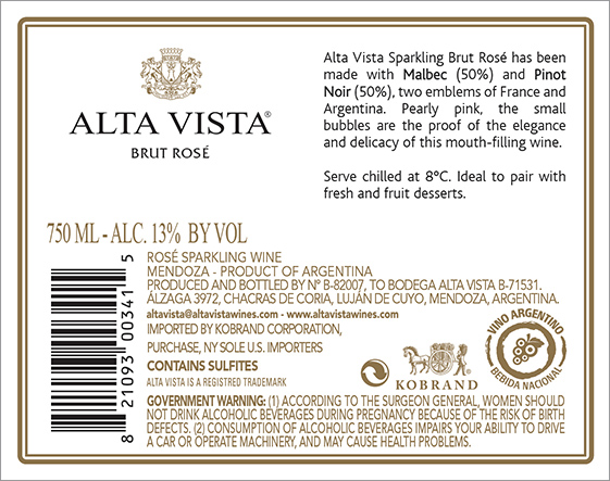 Brut Rosé Back Label