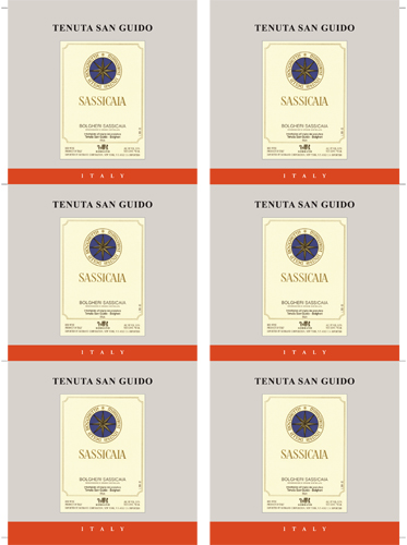 Sassicaia Bolgheri Sassicaia Wine Card