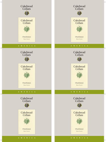 Napa Valley Chardonnay Wine Card