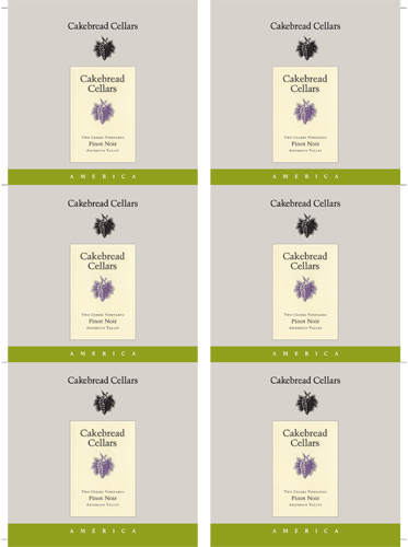 Two Creeks Vineyards Pinot Noir Wine Card