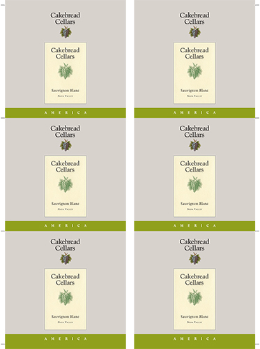 Napa Valley Sauvignon Blanc Wine Card