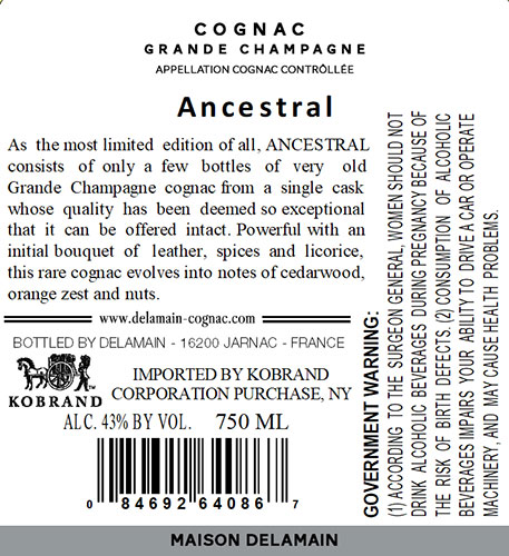 Ancestral Back Label