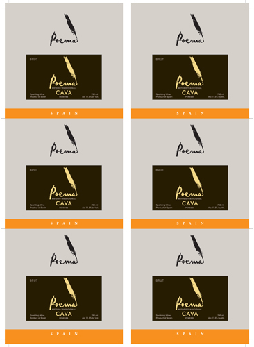 Cava Brut Wine Card