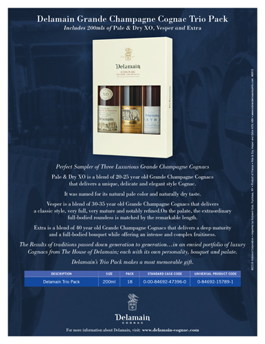Delamain Grande Champagne Cognac Trio Pack Sell Sheet