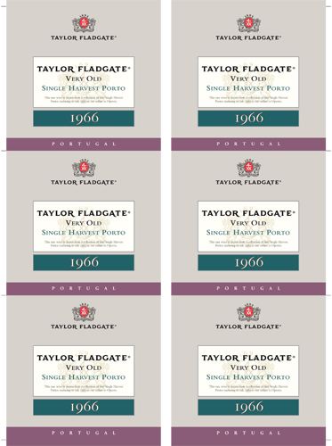 1966 Single Harvest Tawny Wine Card