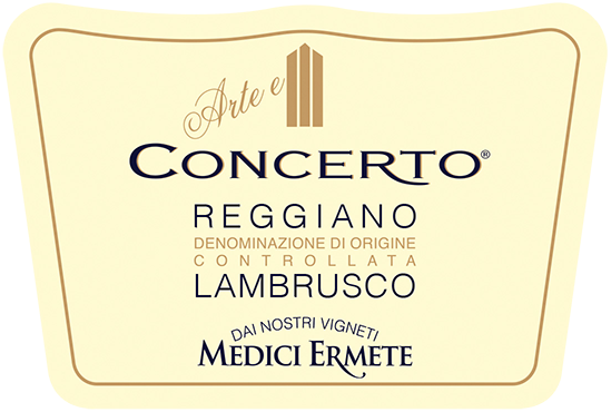 Concerto Reggiano Lambrusco DOC Front Label