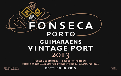 Guimaraens Vintage Port 2013 Front Label
