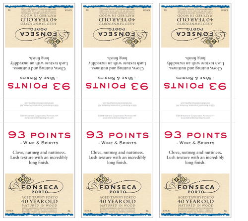 40 Year Old Tawny Porto Shelf talker