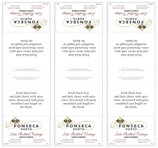 Late Bottled Vintage Unfiltered Shelf talker