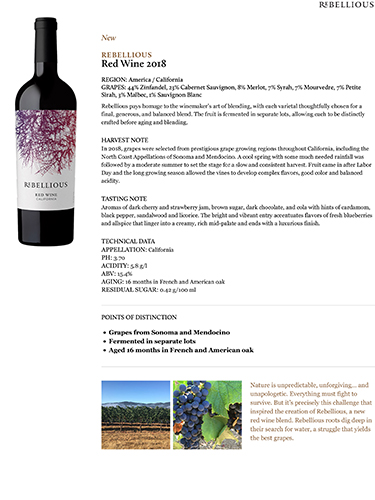 Red Wine 2018 Fact Sheet