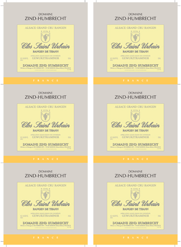 Gewürztraminer Rangen “Clos Saint Urbain” Grand Cru Wine Card