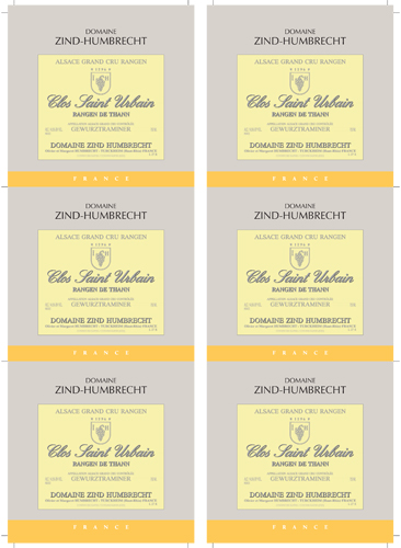 Gewürztraminer Rangen “Clos Saint Urbain” Grand Cru Wine Card