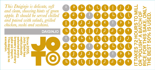 Joto Daiginjo “The One with the Clocks” Front Label