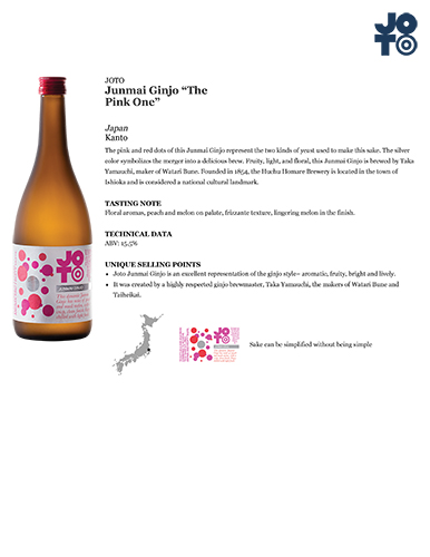 Junmai Ginjo “The Pink One” Fact Sheet