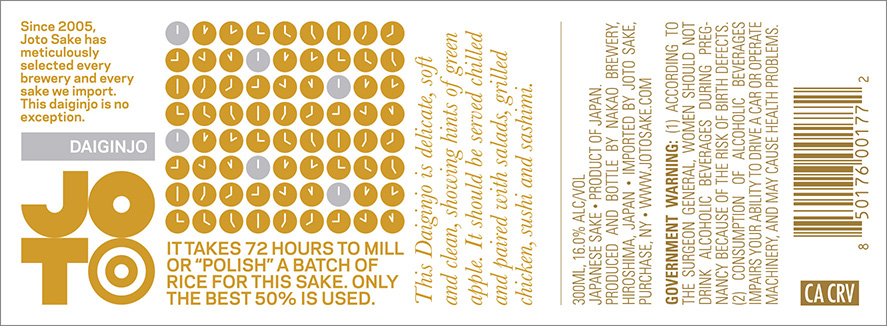 Daiginjo “The One with the Clocks” Label (300ml)