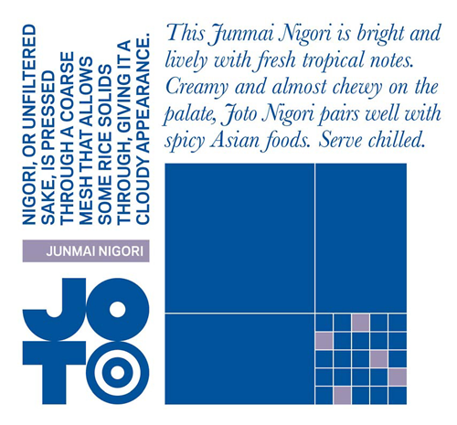 Junmai Nigori “The Blue One” Front Label (1.8L)