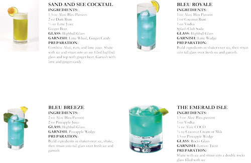 Alizé Bleu Passion Cocktail Database