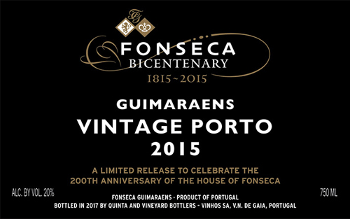 Guimaraens Vintage Port 2015 Front Label