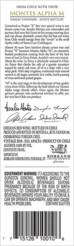 Alpha M 2018 Back Label