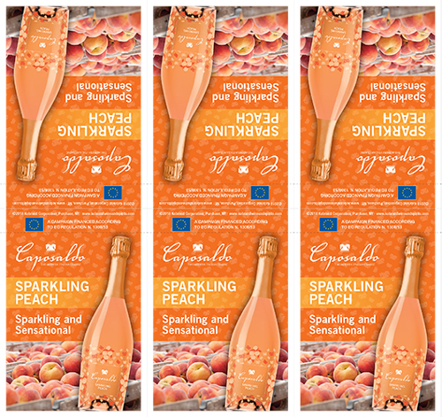 Sparkling Peach Shelf Talker