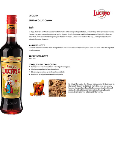 Amaro Lucano Fact Sheet