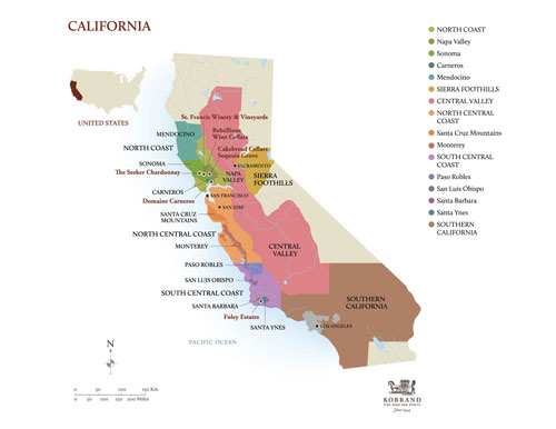 America – California Map