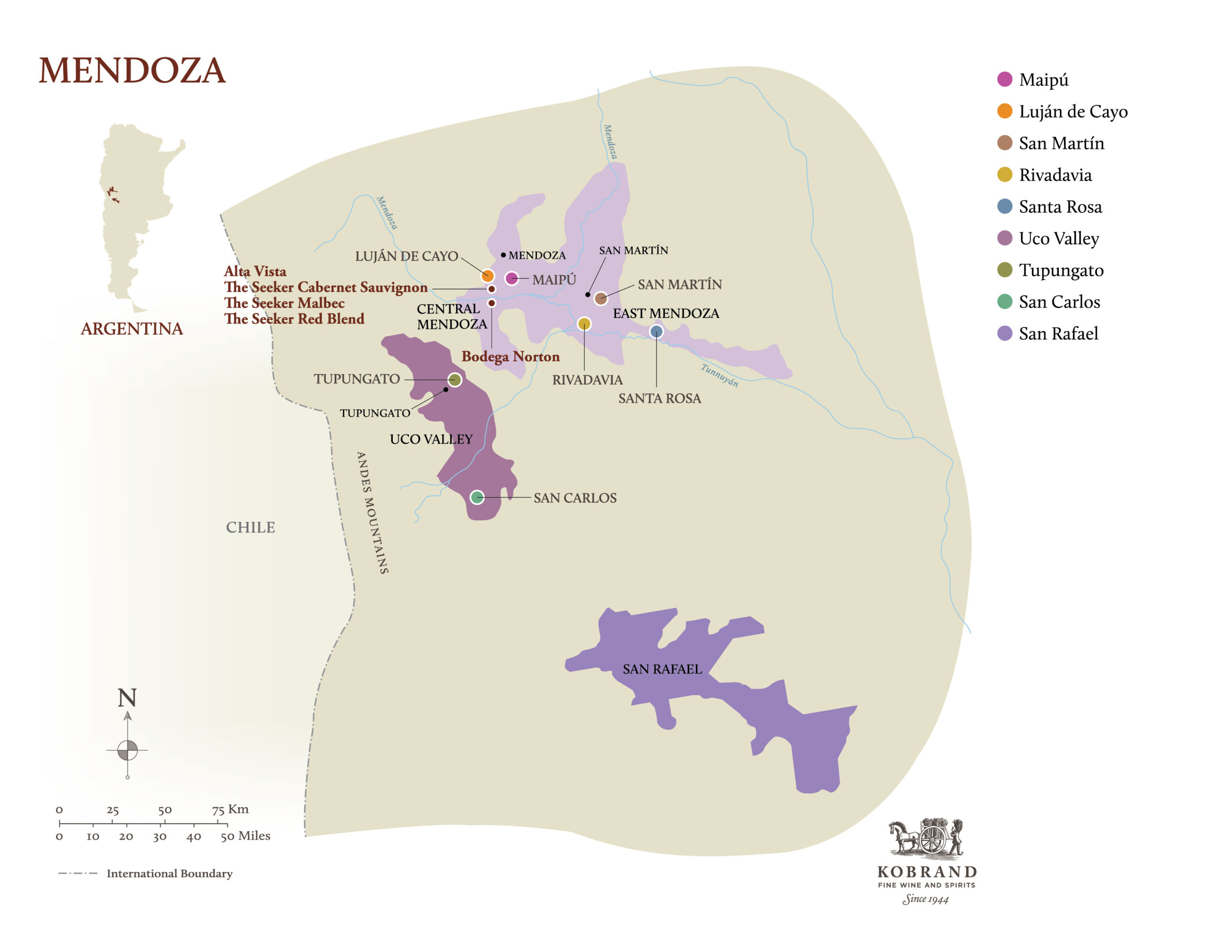 Argentina – Mendoza Map