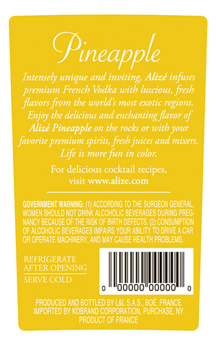 Pineapple Back Label