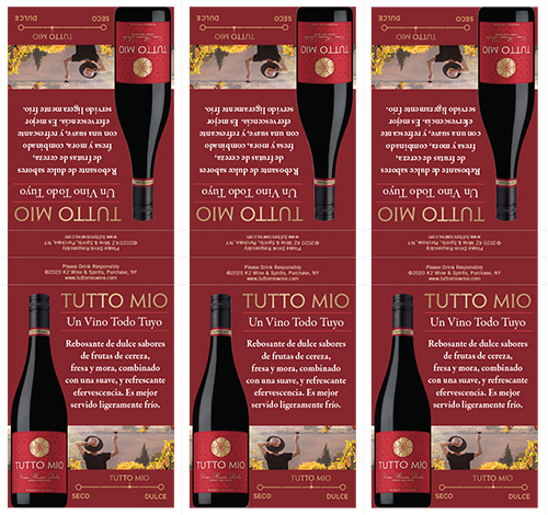 Vino Rosso Dolce Shelf Talker (Spanish)