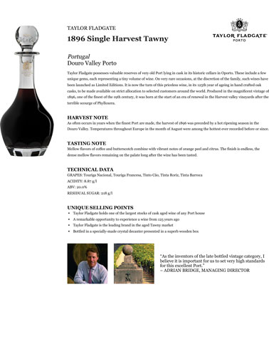1896 Single Harvest Tawny Fact Sheet