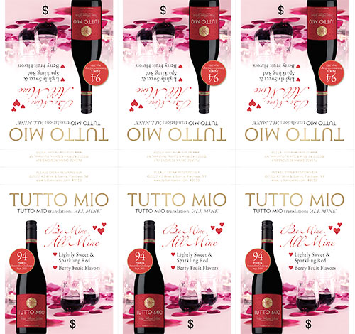 Vino Rosso Dolce Valentines Day Shelf Talker (94 Points)