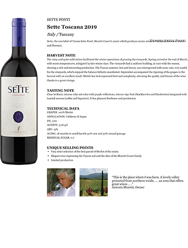 Sette Toscana 2019 Fact Sheet