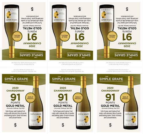 Chardonnay 2020 Shelf Talker – 91 Points (Editable PDF)